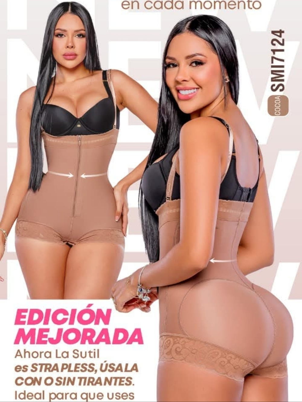 Stagmi Faja Comfort Cachetera Strapless SMI7124 "La Sutil" Short Girdle Shaper M